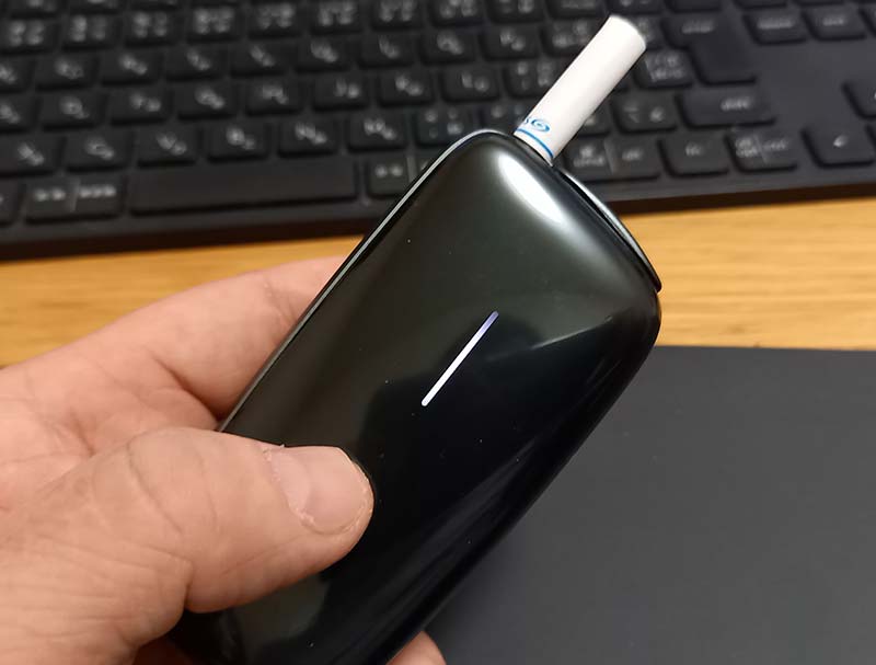 プルームX加熱中