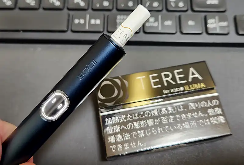 鼻抜け感最高！テリア ブラック サンシャイン メンソールを吸っ